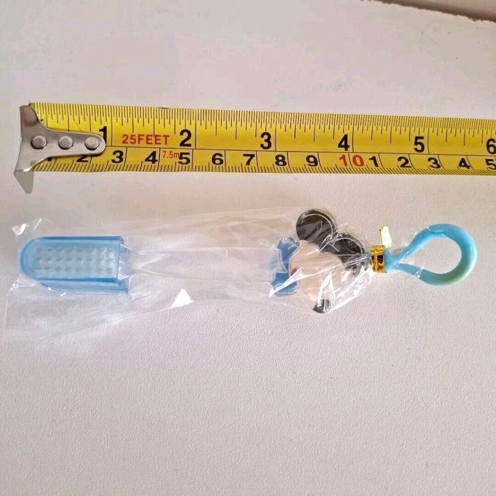 Disney Mickey Mouse Kids Toothbrush Blue & Clear Travel Hook Vintage - Picture 2 of 7